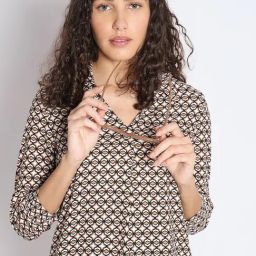 Vero Moda Beige & Black Printed Top-image-72