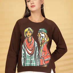 Thirty Threads Women Graphic Printed Round Neck Sweatshirt-picture-41