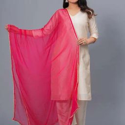 Stylum Pink Plain Dupatta-picture-37