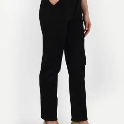 Broadstar Black Relaxed Fit High Rise Trousers-image-66