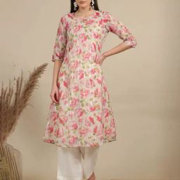 Aurelia Pink Printed Kurtas-picture-18