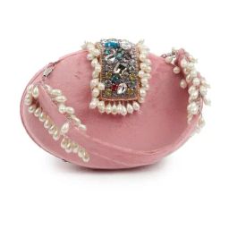 Odette Pink Embellished Clutch-45