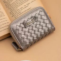 Inc.5 Pewter Woven Medium Wallet-80