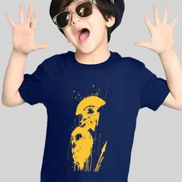 AUSK Boys Printed Extended Sleeves Raw Edge T-shirt-5