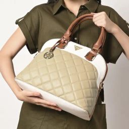 LAVIE Signature Beige Quilted Handbag-61