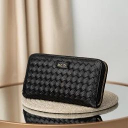 Inc.5 Black Woven Medium Wallet-20