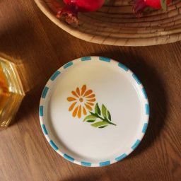 Pure Home and Living Blue & White Clay Hand-painted Coasters - Set of 2-29
