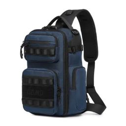OZUKO Flexguard Blue Textured Medium Cross Body Bag image 2