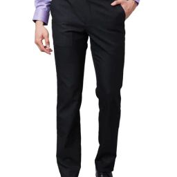 Park Avenue Black Classic Fit Trousers-picture-42
