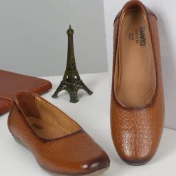 Teakwood Leathers Women's Tan Flat Ballets-picture-24