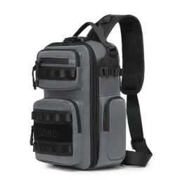 OZUKO Flexguard Grey Textured Medium Cross Body Bag image 2