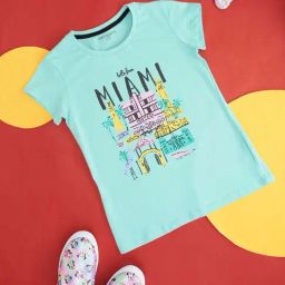 Pantaloons Junior Blue Cotton Printed T-Shirt-image-80
