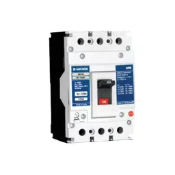 Anchor UNO 125 A 3 Pole ATFM Type Molded Case Circuit Breakers (MCCB) White, 98529 image 1