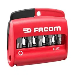 FACOM  Torx Bits 6.35 mm (1/4 inch) 25 mm + Bit Holder (Set of 10), E.112PB-13