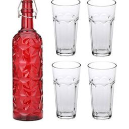 SOMIL Red Glass Airtight Can Bottle-image-64