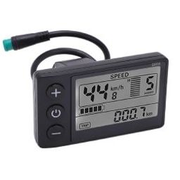 24V Electric Bike LCD Meter, Electric Bike Screen ABS Adjustable Backlight Clear View for Bike Conversion with Waterproof Plug.-23