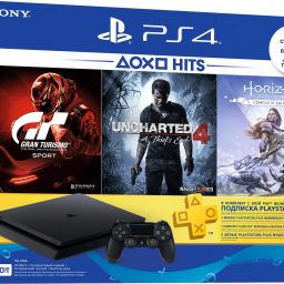 Sony PlayStation 4 (PS4) Slim 500 GB with Uncharted 4, Horizon Zero Dawn (Complete Edition) and Gran Turismo Sport-4