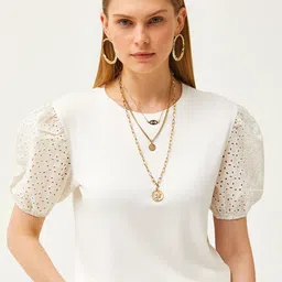 Olalook Puff Sleeve Top-image-80