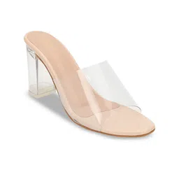 Truffle Collection PU Block Mules image 4