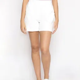 Oxolloxo White Cotton Regular Fit Shorts-picture-31
