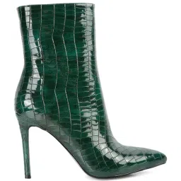 London Rag Women's Green Stiletto Booties-image-7