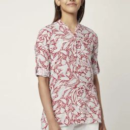 Akkriti by Pantaloons Maroon Printed Tunic-image-9