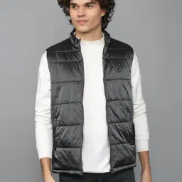 Allen Solly Dark Grey Regular Fit Mock Collar Jacket-picture-40
