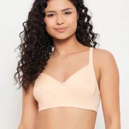 Clovia Light Beige Cotton Non-Wired Full Coverage Bra-image-74