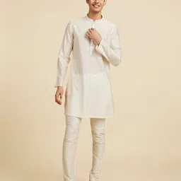 Diwas by Manyavar Woven Design Mandarin Collar Kurta-34