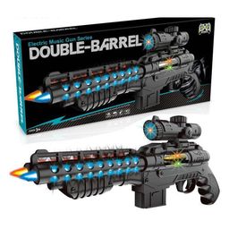 NEGOCIO Light and Sound Army Style Machine Gun with Vibration - Multicolour-0