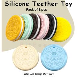 BitFeex Cookie Shaped Silicone Teether Non-Toxic Food Grade BPA -Free Biscuit (Color May Vary)-16