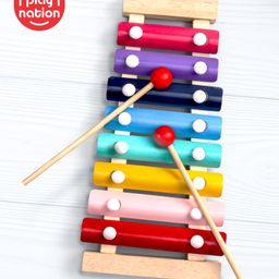 Play Nation Wooden Xylophone with 8 keys - Multi color-27