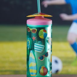 Kookee Acrylic Sipper, Cup, Tumbler Frosted with Straw and Lid (KT-008-B) - 275ml-17