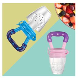 The Cheeky Kidzz Pack Of 2 Baby Fresh Fruit Vegetable Food Feeder Nibbler Soothers Teethers BPA Free For Babies/Toddlers/Newborns (Blue,Pink)-15