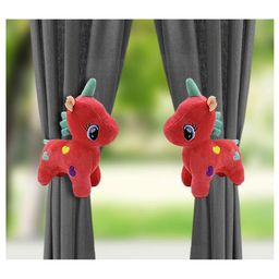 Tickles 2 Pcs Unicorn Soft Stuffed Plush Animal Hanging Toy For Kids Boys & Girls Home Decoration (Size: 18 cm Color: Red)-16