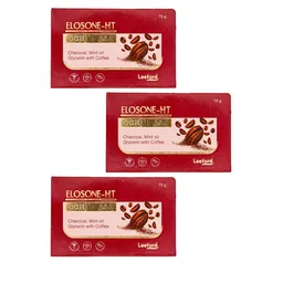 Leeford Set Of 3 Elosone-HT Scrub Bar With Charcoal - 75 g Each-57