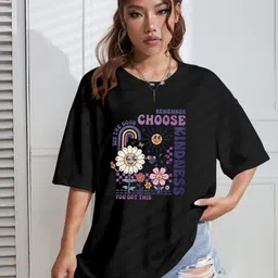 CORSICA Graphic Printed Round Neck Drop-Shoulder Sleeves Oversized T-shirt-image-77
