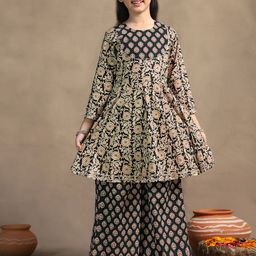 BAESD Girls Floral Printed Regular Kurta with Palazzos-picture-19