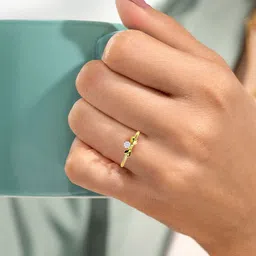 KISNA DIAMOND AND GOLD JEWELLERY 14KT Yellow Gold Diamond Ring 0.03 CT-51