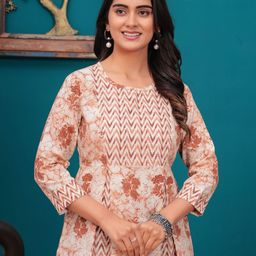 CHIRAAI Women Floral Printed Peplum Cotton Top-image-37