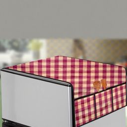 The Furnishing Tree Maroon Printed Refrigerator Cover-image-58