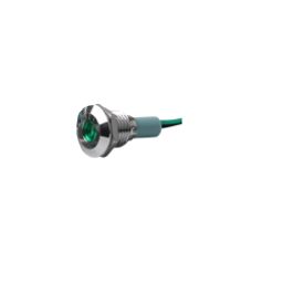 Green 10-24V 12mm LED Metal Indicator Light with 15CM Cable-38