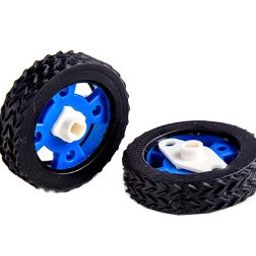 1 Pair Smart car rubber wheel, support stepper motor and DC, motor size:47*33.8*12mm-10