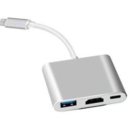 Silver USB3.1 Type-c to, （HD+USB3.0+PD）, Adapter Converter-14
