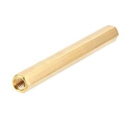 M3 X 40mm Female to Female Brass Hex Threaded Pillar Standoff Spacer- 12 Pcs.-23