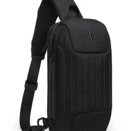 OZUKO Securelink Black Textured Medium Cross Body Bag image 3