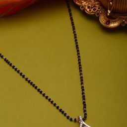 Panash Gold Plated CZ Studded & Beaded Mangalsutra-1