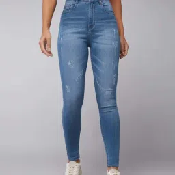 DOLCE CRUDO Blue Plain Jeans-picture-2