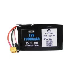 WATTNINE QC1243 12000 mAh 12 V Lithium Iron Phosphate Battery Black-26