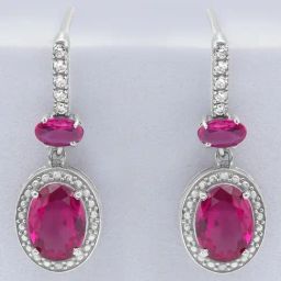 Zavya Solitaire Halo Rhodium Plated 925 Sterling Silver Earrings for Women-image-66